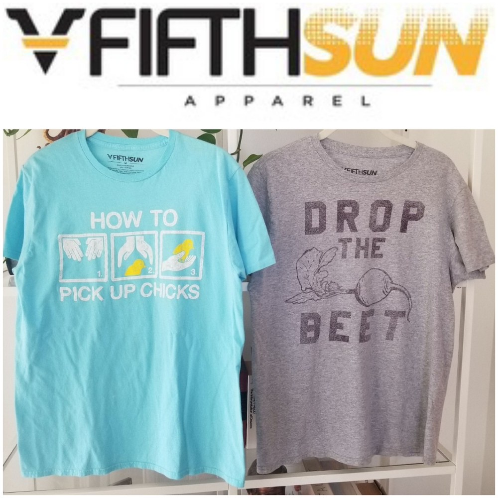 2 Fifth Sun tshirts, mens medium